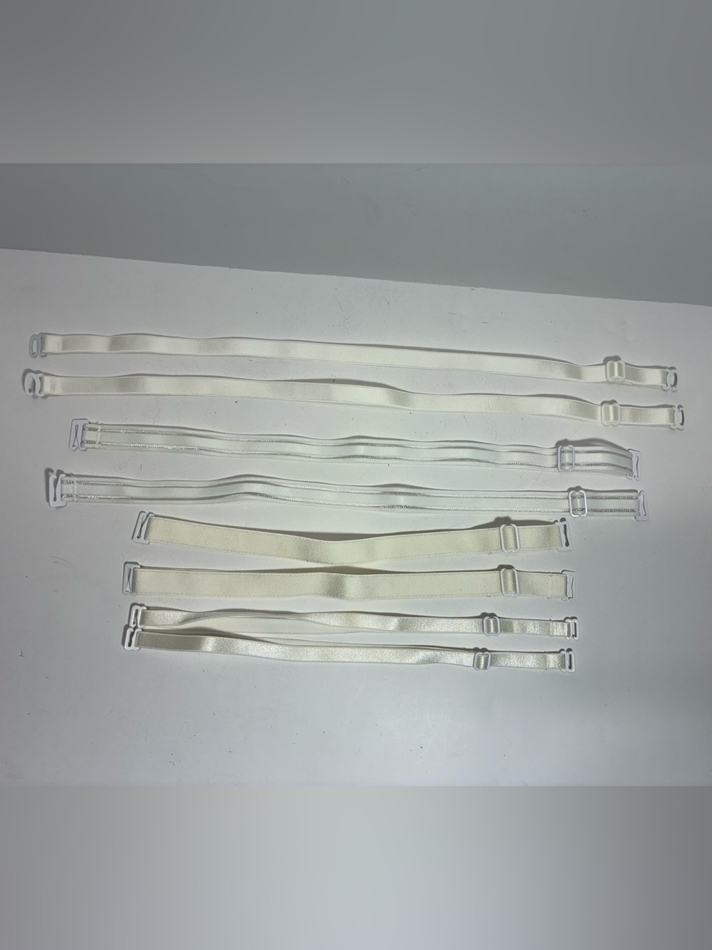 4 Pr Detachable Bra Lingerie Strap Lot Adjustable White Replacement Straps